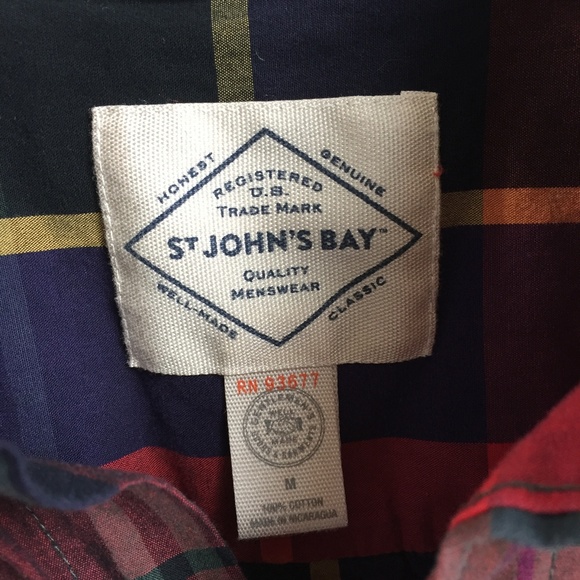 St. John's Bay Plaid Button Down Shirt - Picture 3 of 3
